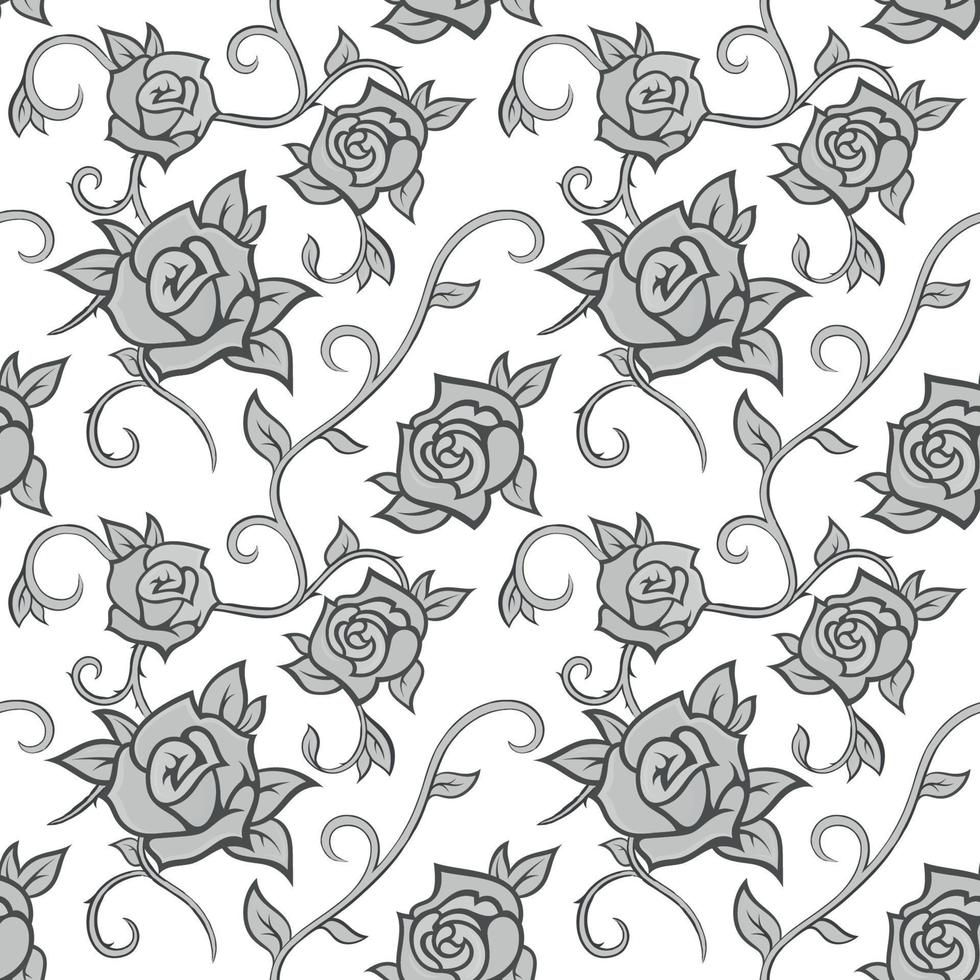 Seamless Pattern with Roses vector