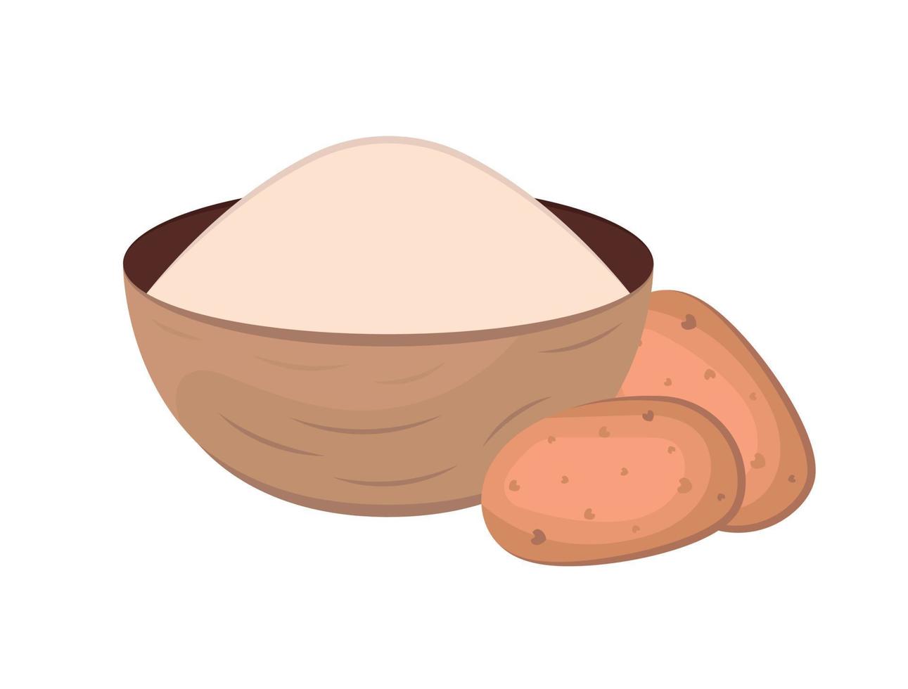 ilustración vectorial de harina de patata vector