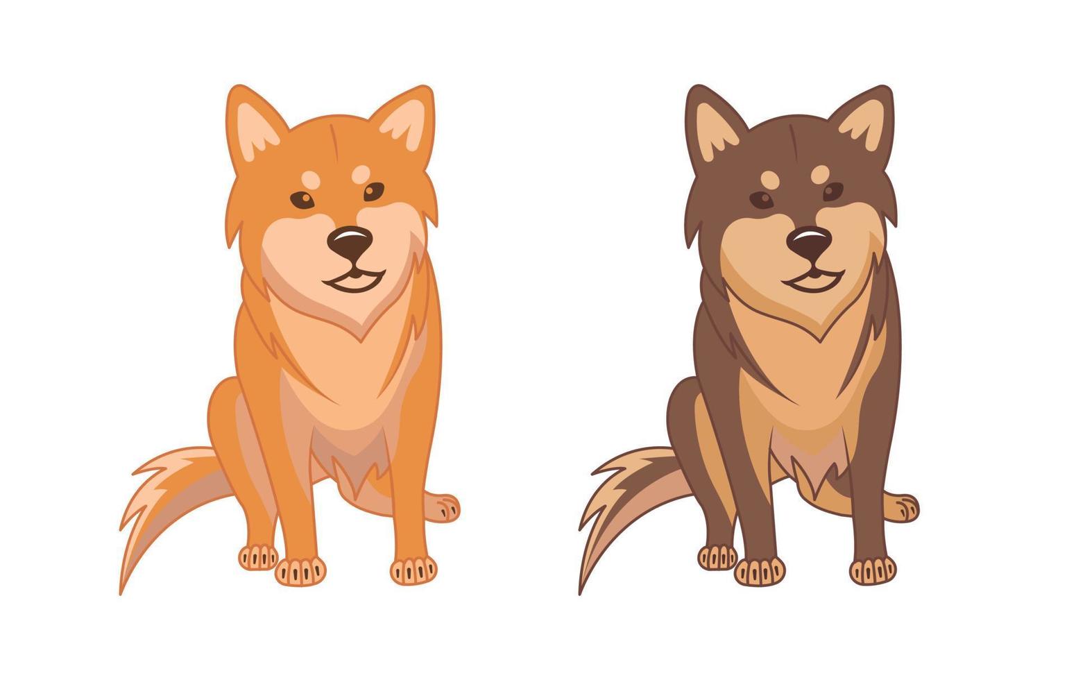 perros shiba inu vector