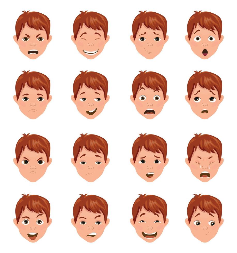 Teenager Character Avatars vector