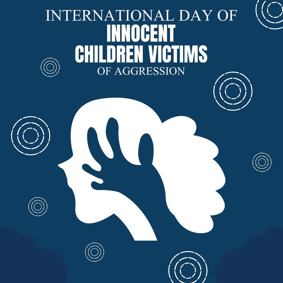 illustration vector graphic of silhouette of girl's head with hands, perfect for international day of innocent children victims of aggression, celebrate, greeting card, etc