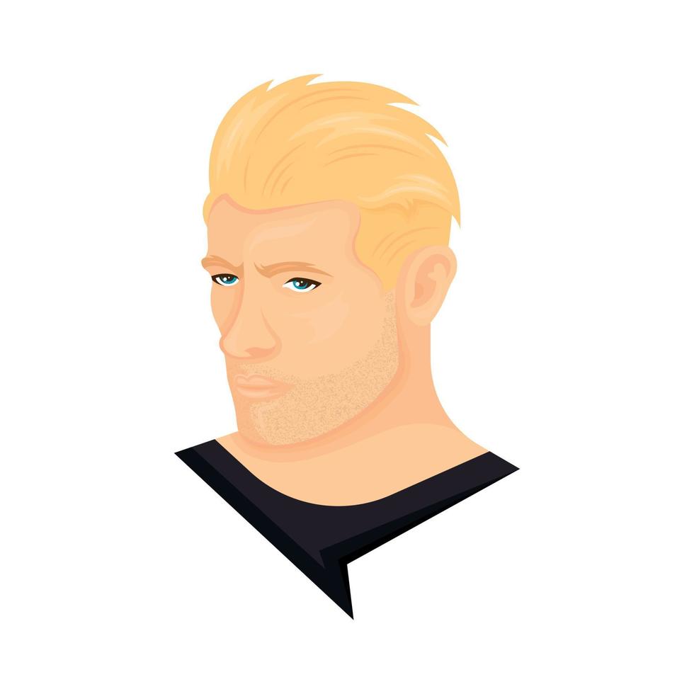 ilustración del hombre con corte de pelo vector