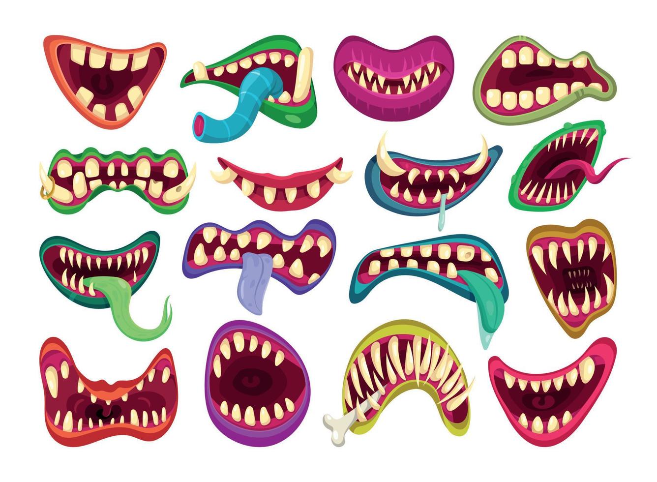 Monster Mouth Set vector