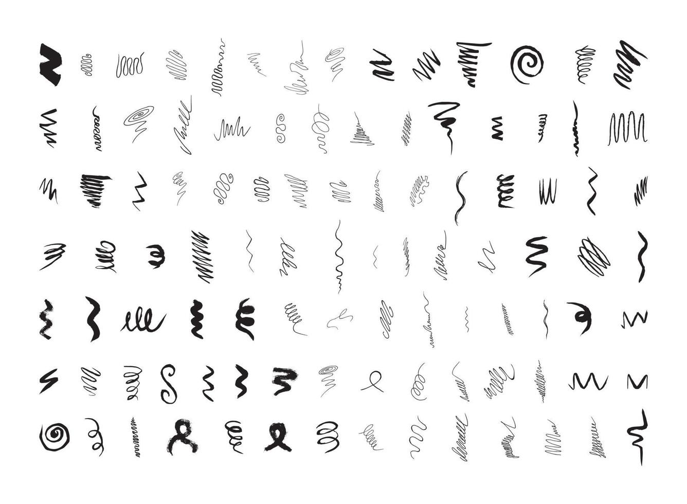 Set of Texture Spirals vector