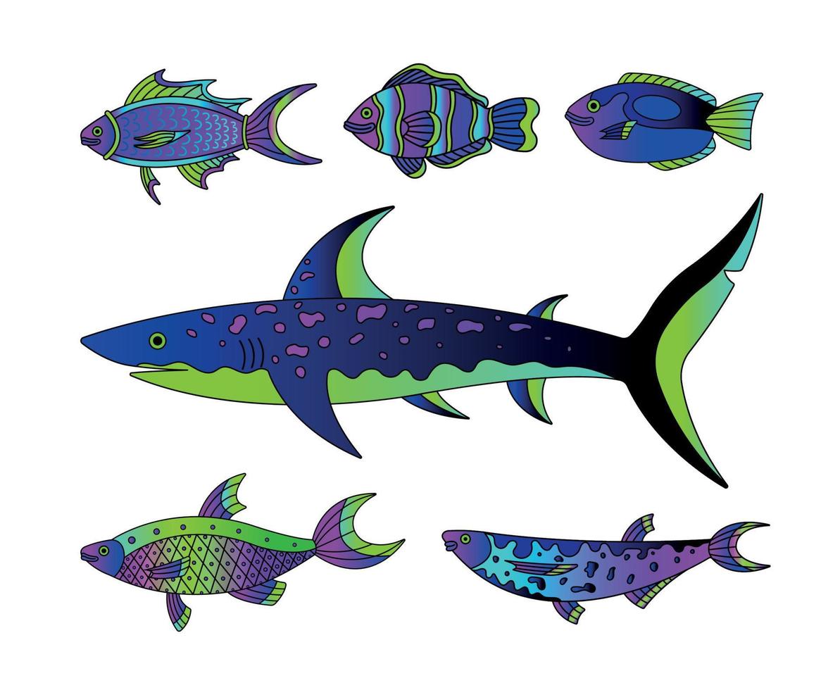 Vector Collection of the Fishes