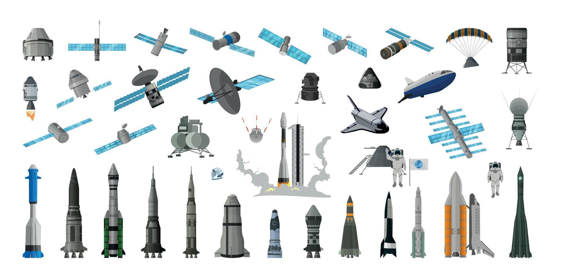 Set of Spaceships vector