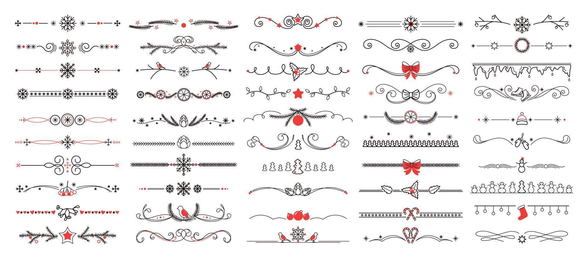 Set of Winter Vignettes vector