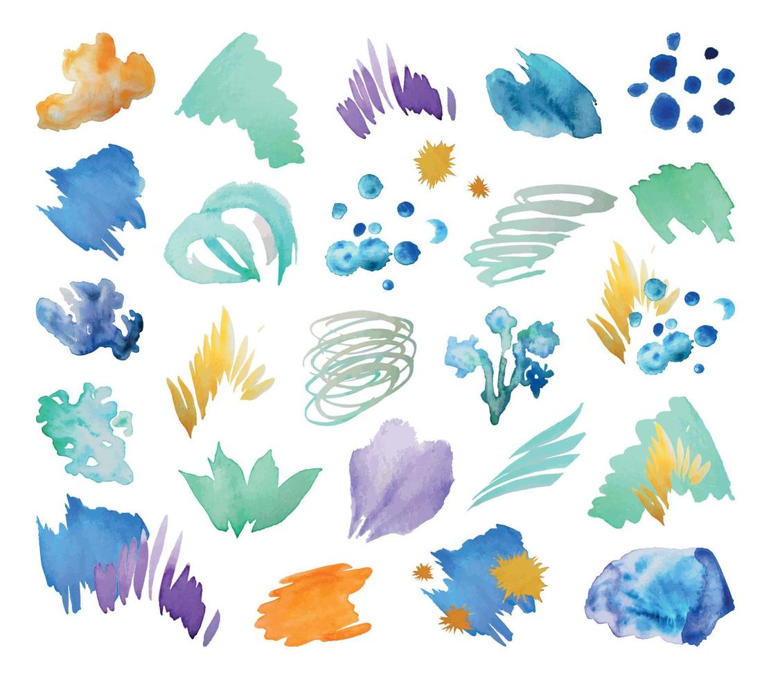 Watercolor Stains Collection vector