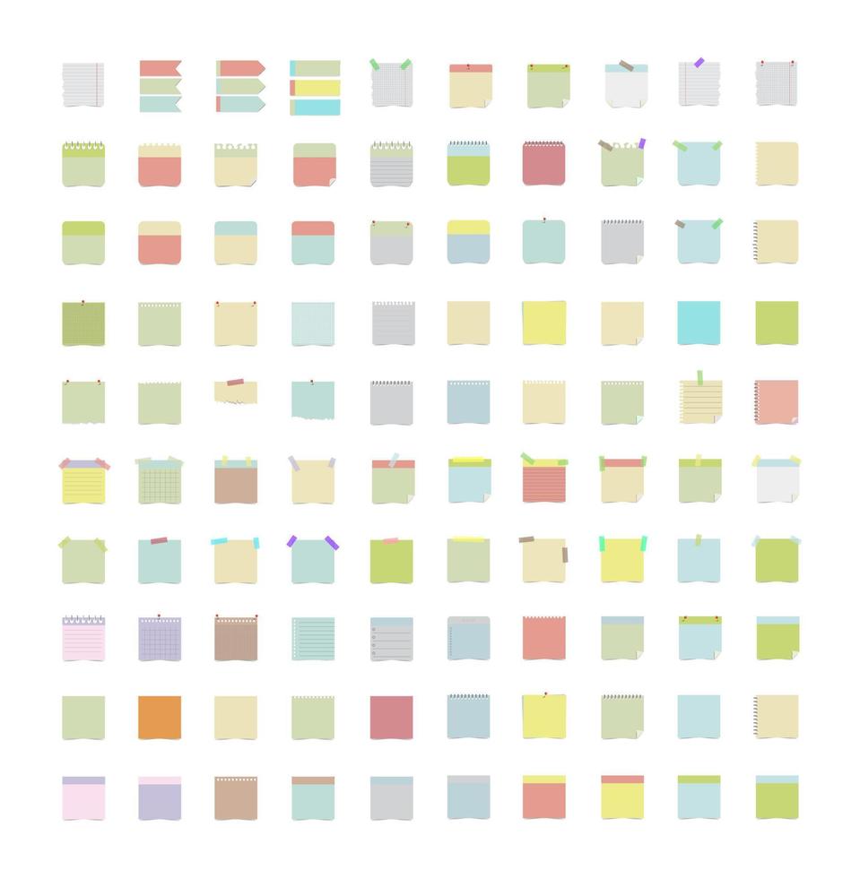 Stickers for Notes Collection vector