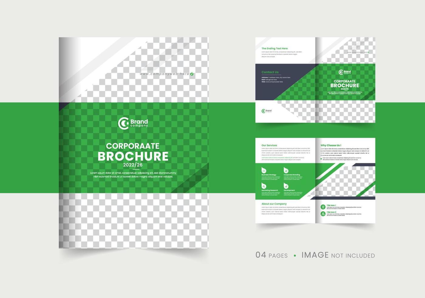 company profile brochure template layout design, multipage brochure design Free Vector