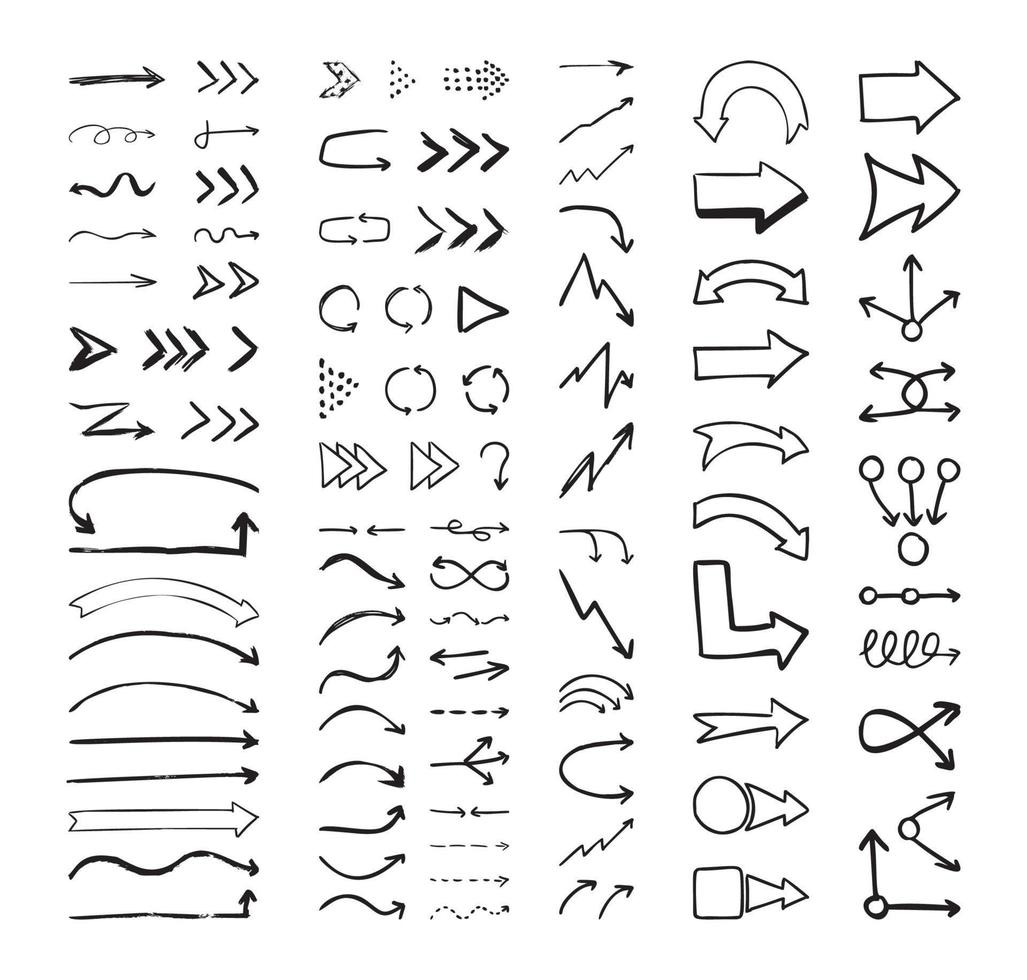 Collection of Texturing Arrows vector