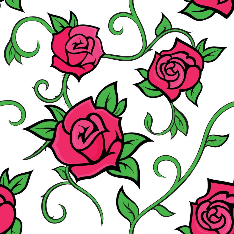 patrones sin fisuras con rosas vector