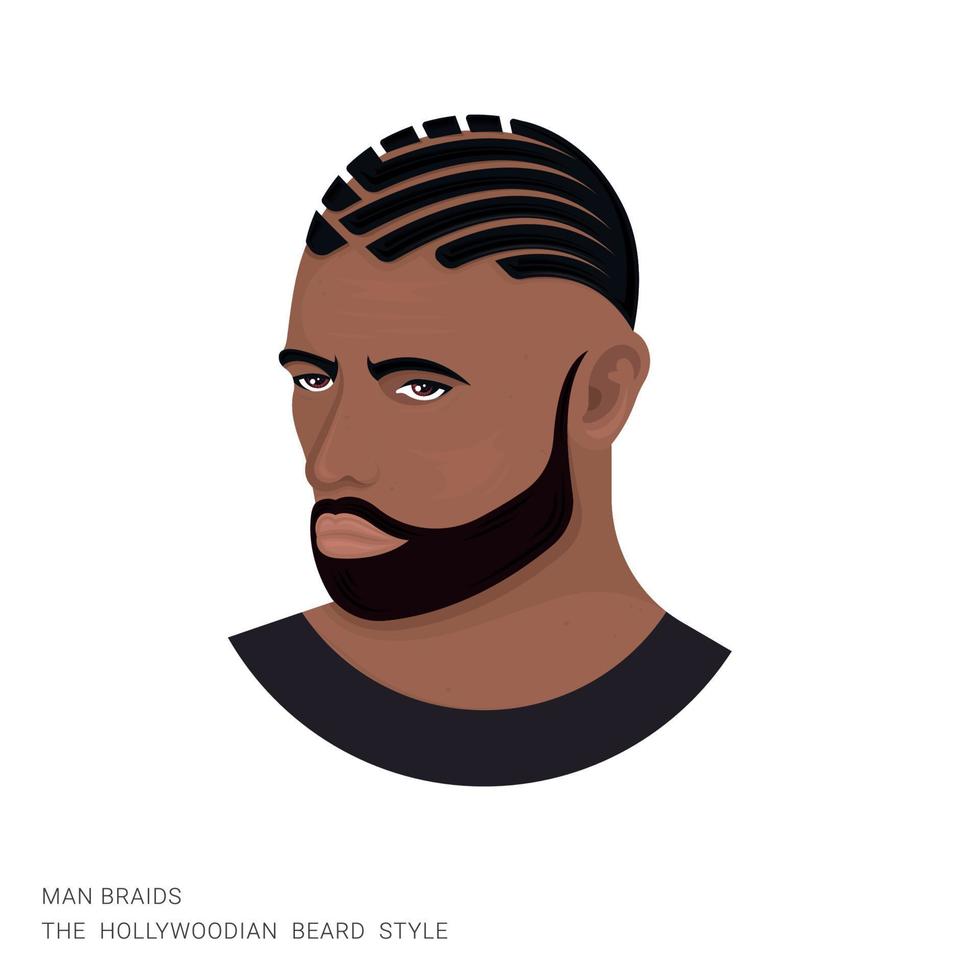 ilustración del hombre con corte de pelo vector