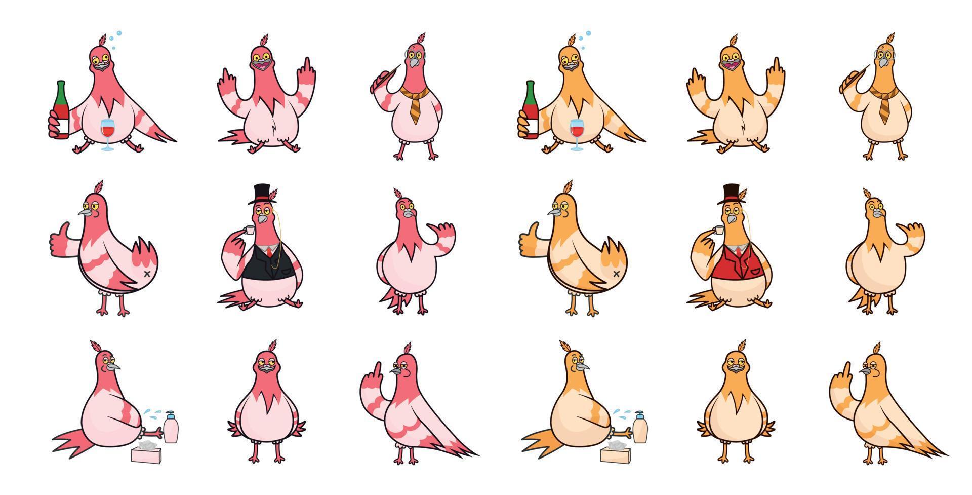 Illustrations of Doves vector