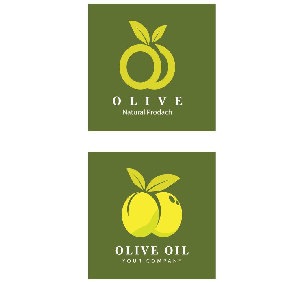 Olive tree vector illustration design template
