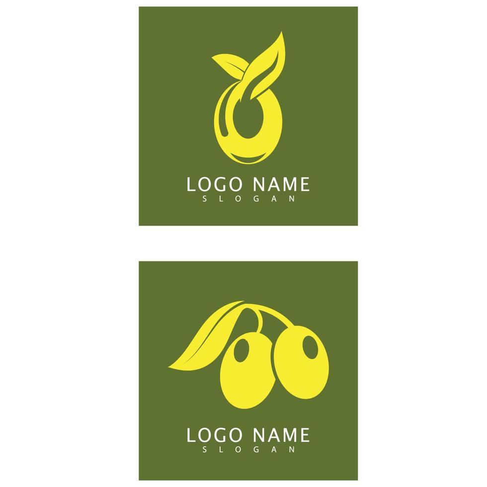 Olive tree vector illustration design template