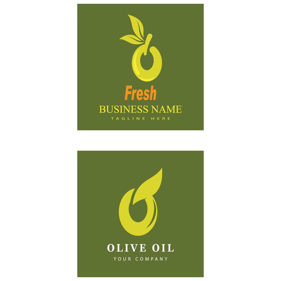 Olive tree vector illustration design template