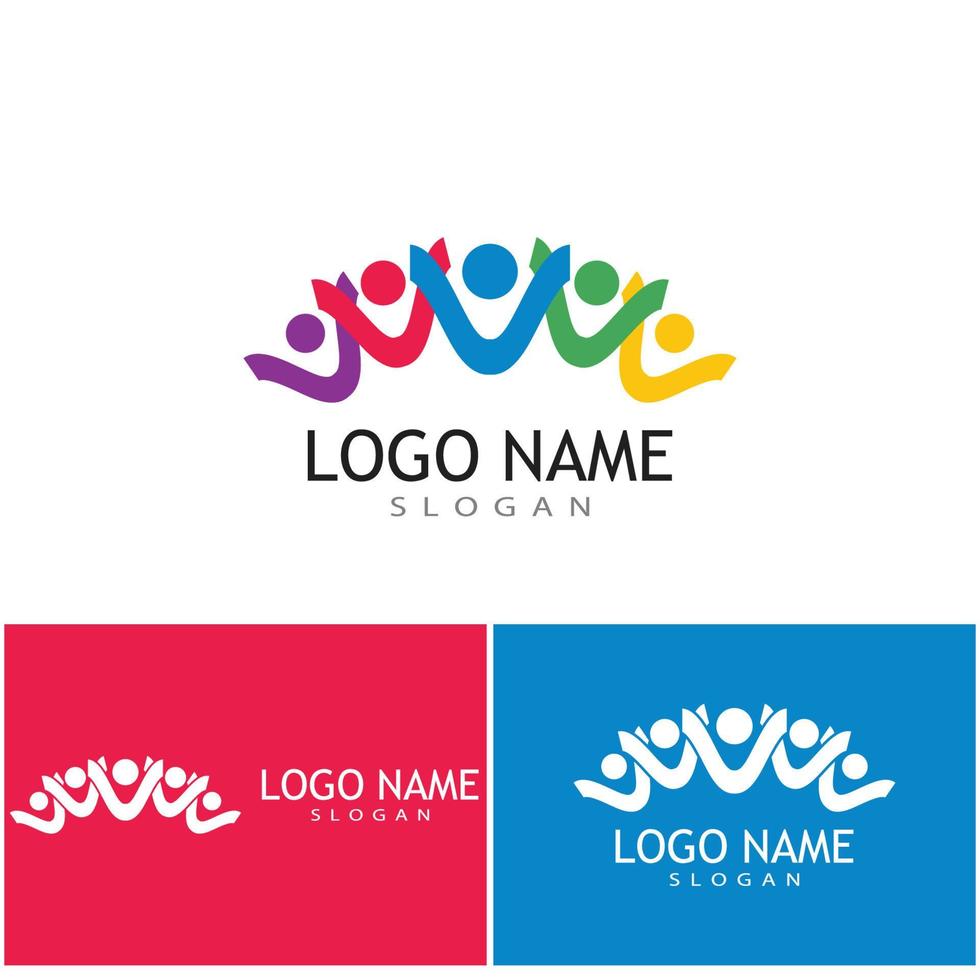 vector de logotipo de adopción y atención comunitaria