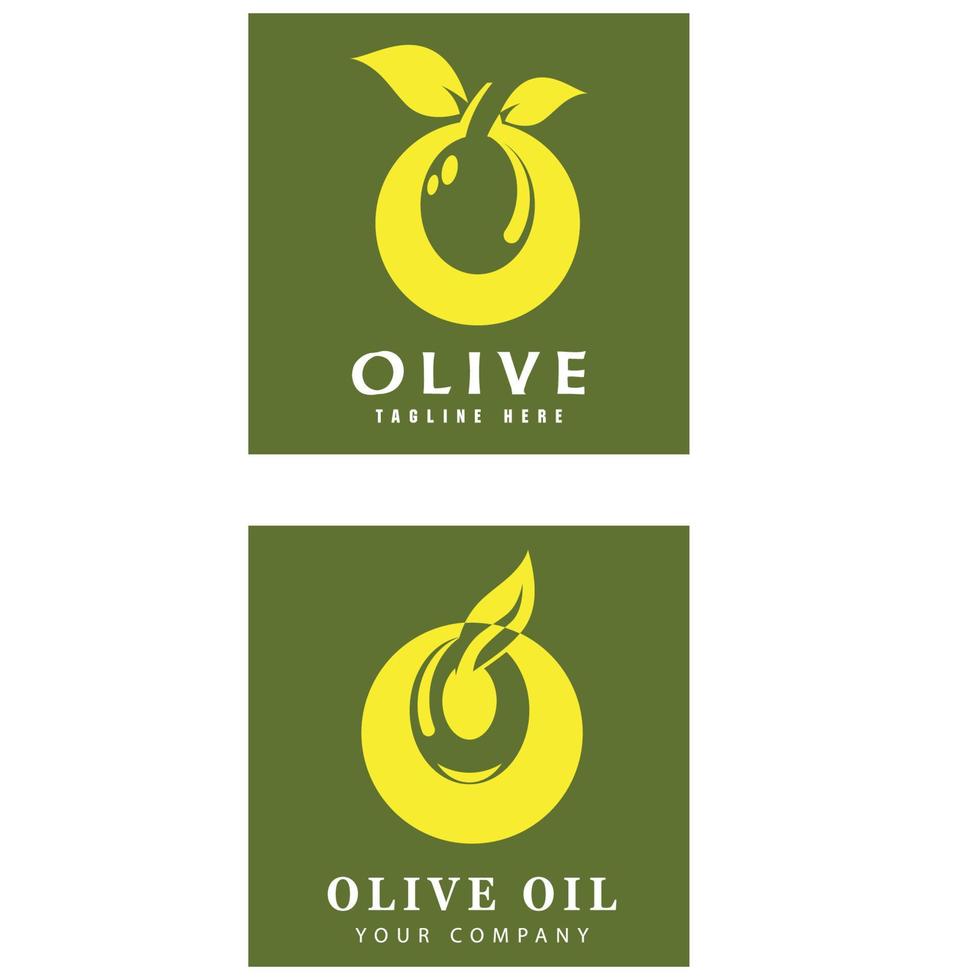 Olive tree vector illustration design template