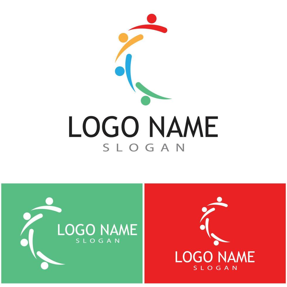 vector de logotipo de adopción y atención comunitaria