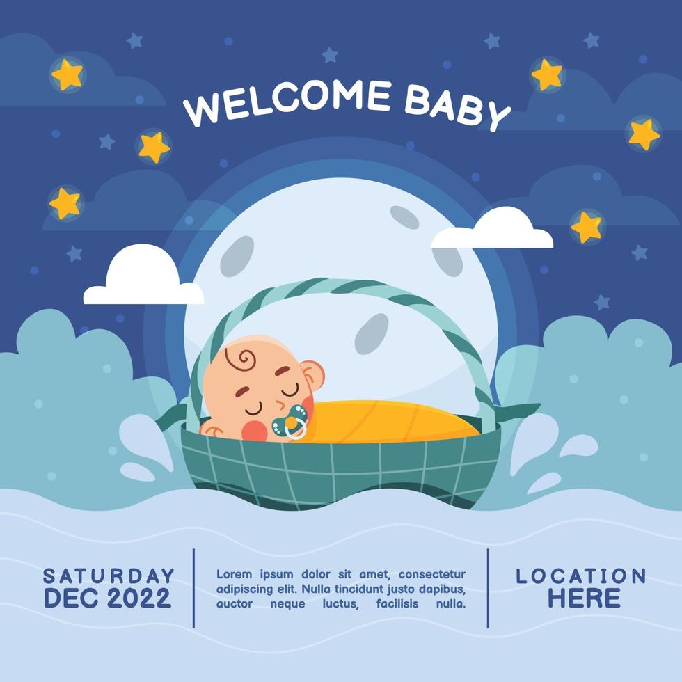 Newborn Baby Boy vector