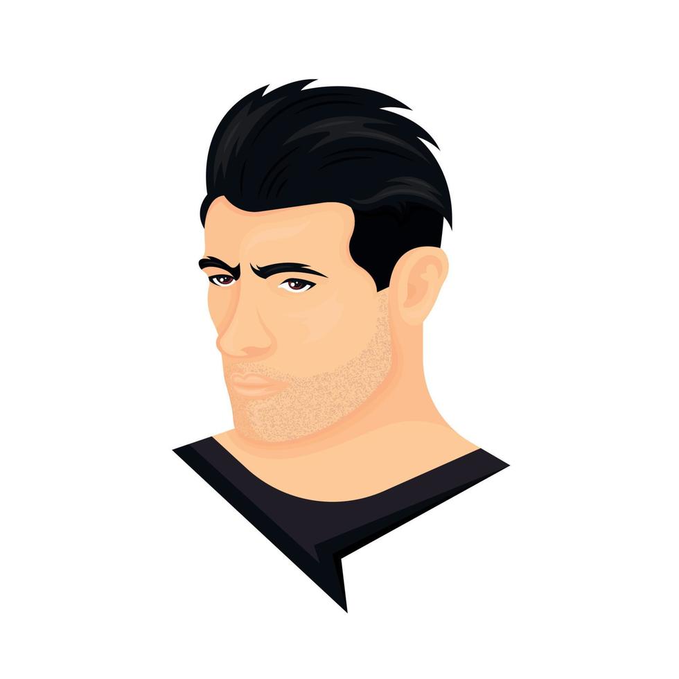 ilustración del hombre con corte de pelo vector