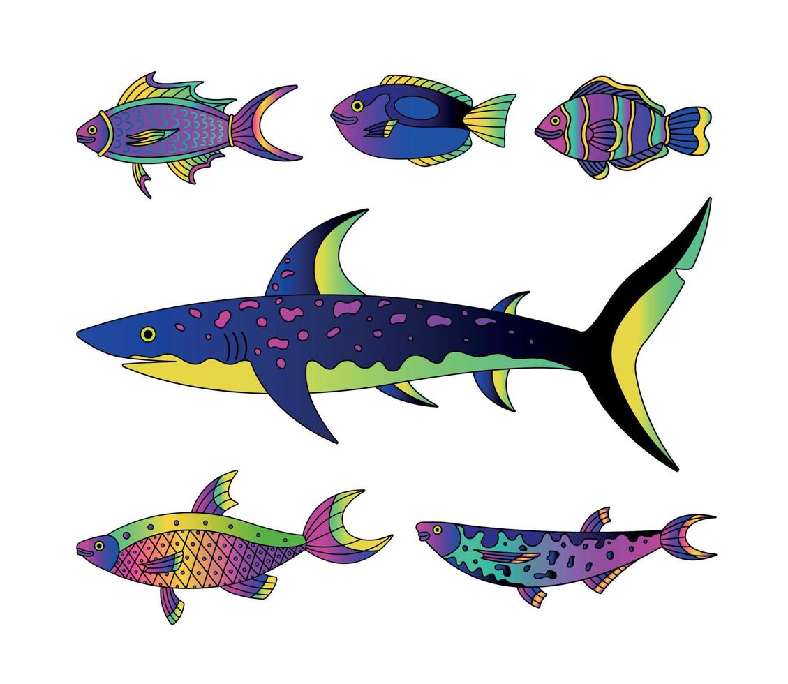 Vector Collection of the Fishes