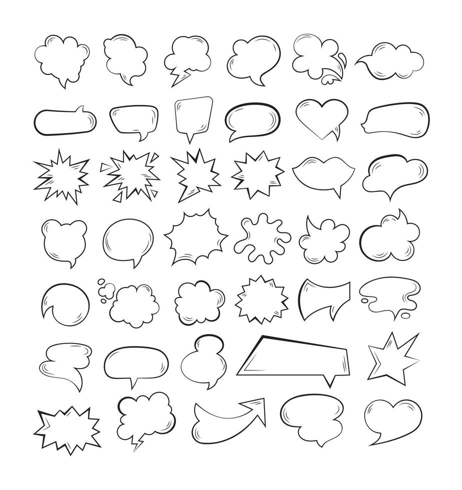 Speech Balloons Collection vector