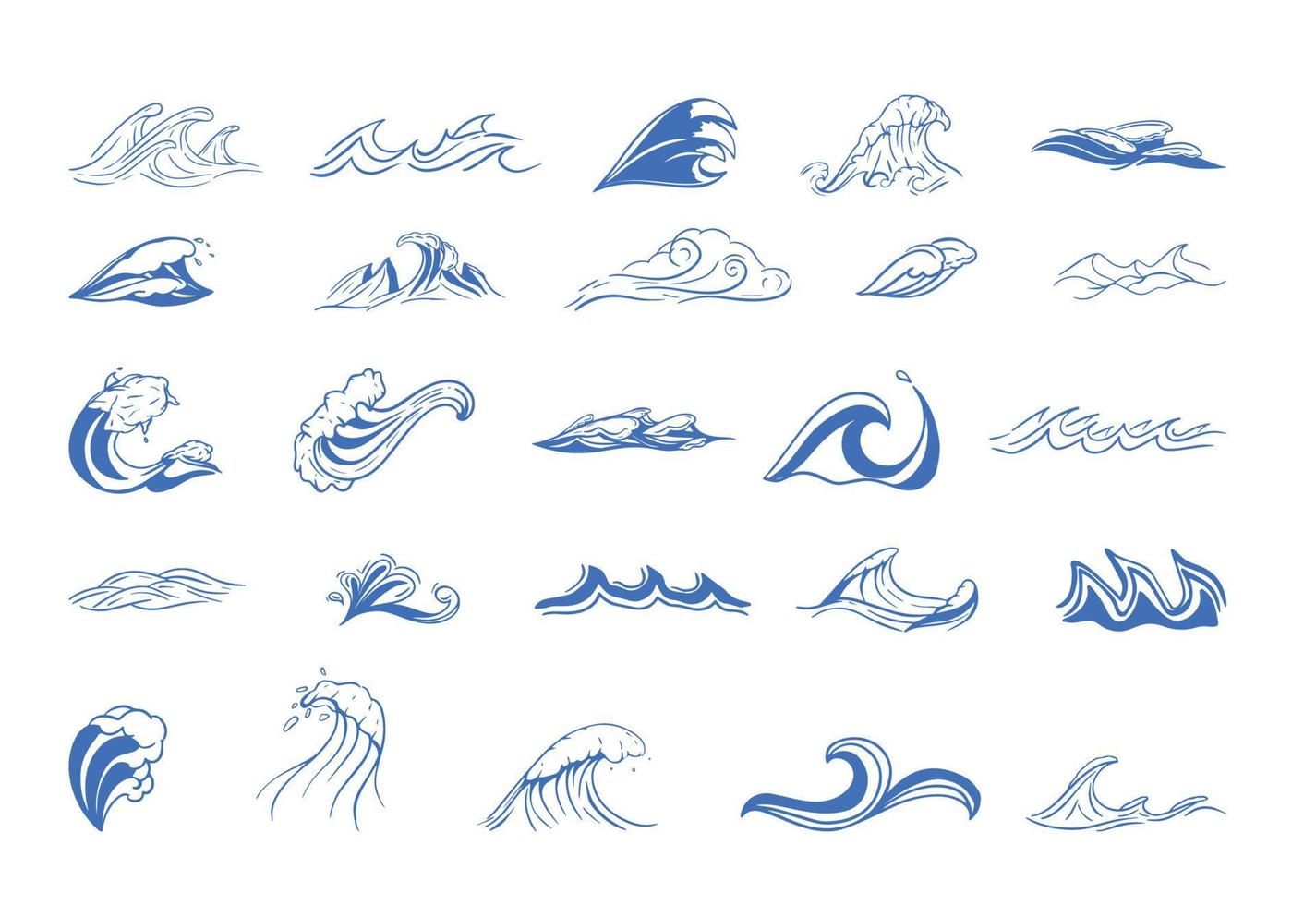 Vector Collection of Waves