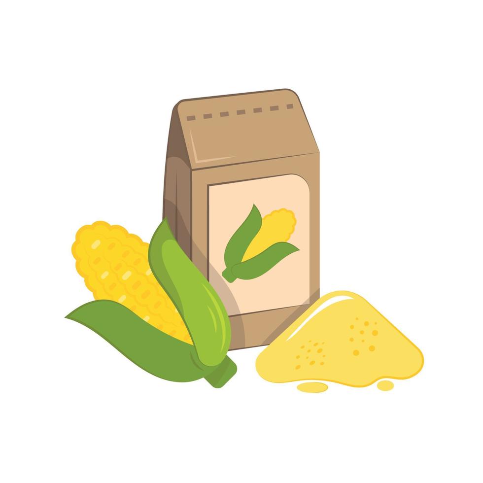 Vector Illustration of Corn Flour
