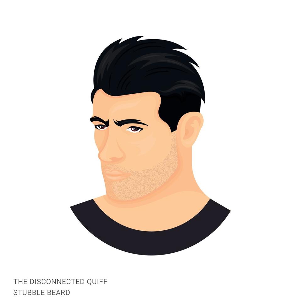 ilustración del hombre con corte de pelo vector