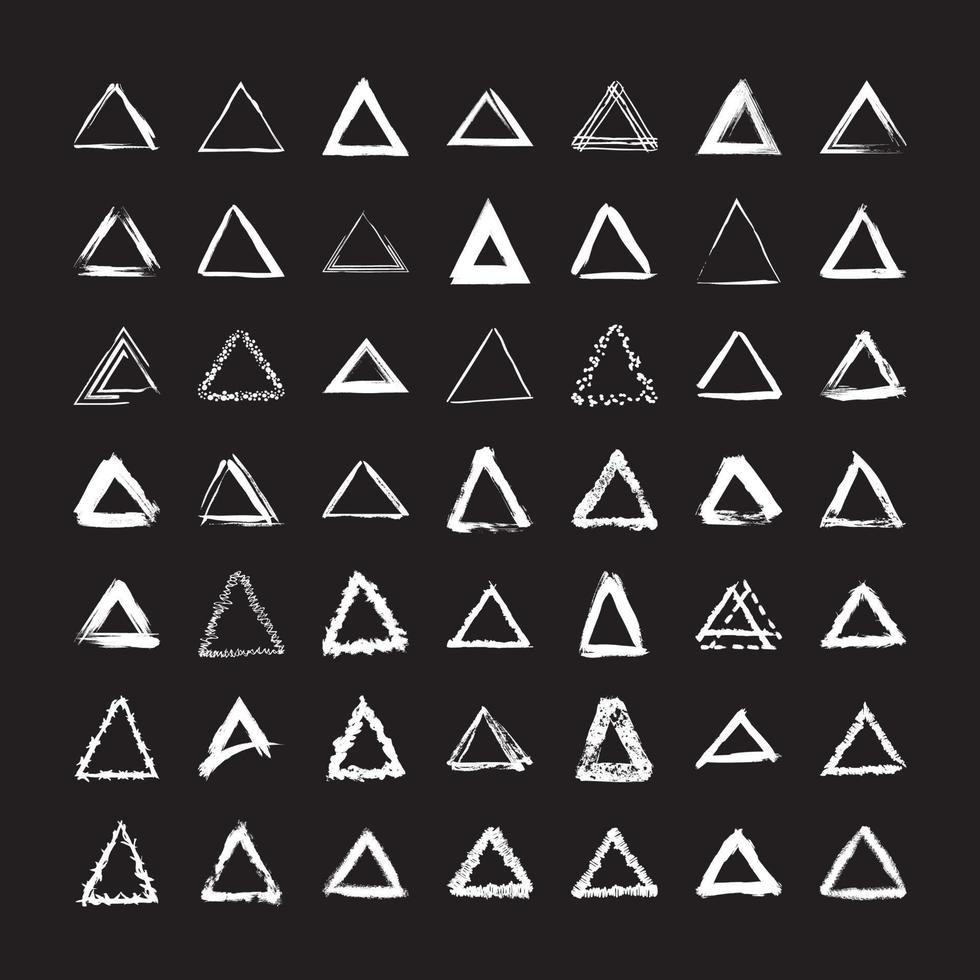 Collection of Textured Triangular Frames vector