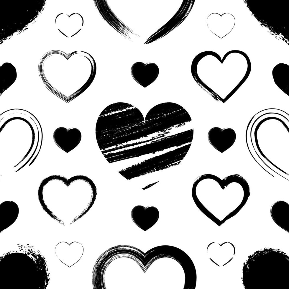 Seamless Pattern with Hearts vector