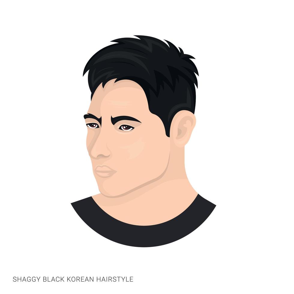 ilustración del hombre con corte de pelo vector