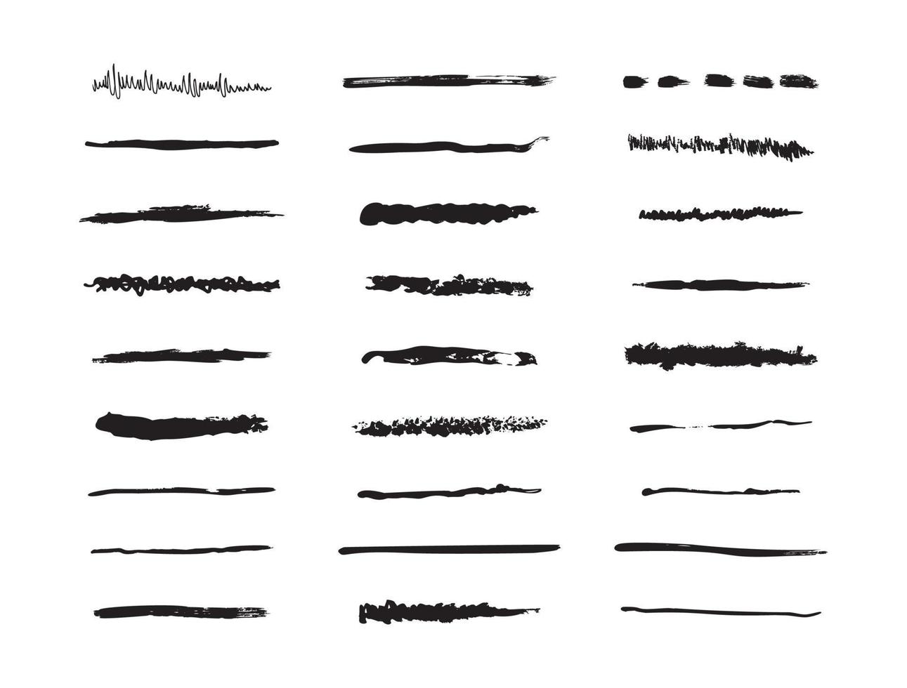 Set of Textured Brushes vector