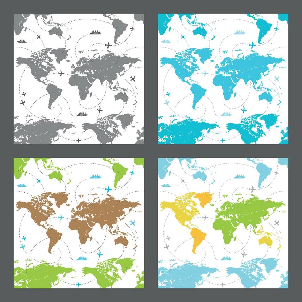 Seamless Pattern of the Map vector
