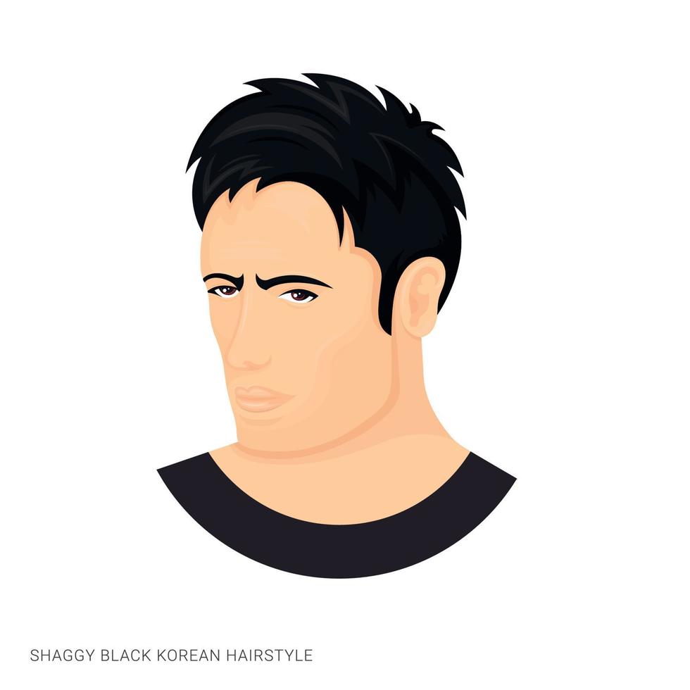 ilustración del hombre con corte de pelo vector