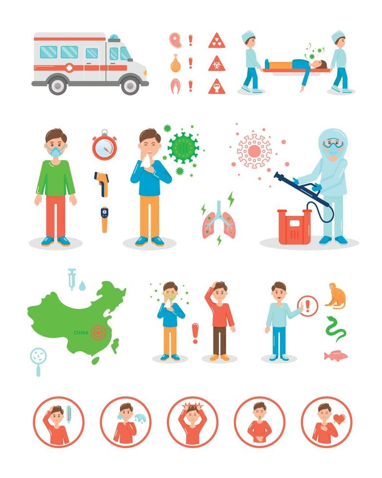 Illustration of Coronavirus vector