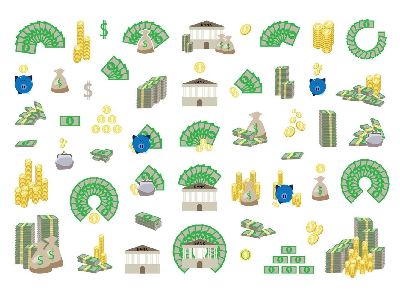 Bank and Finance Set vector