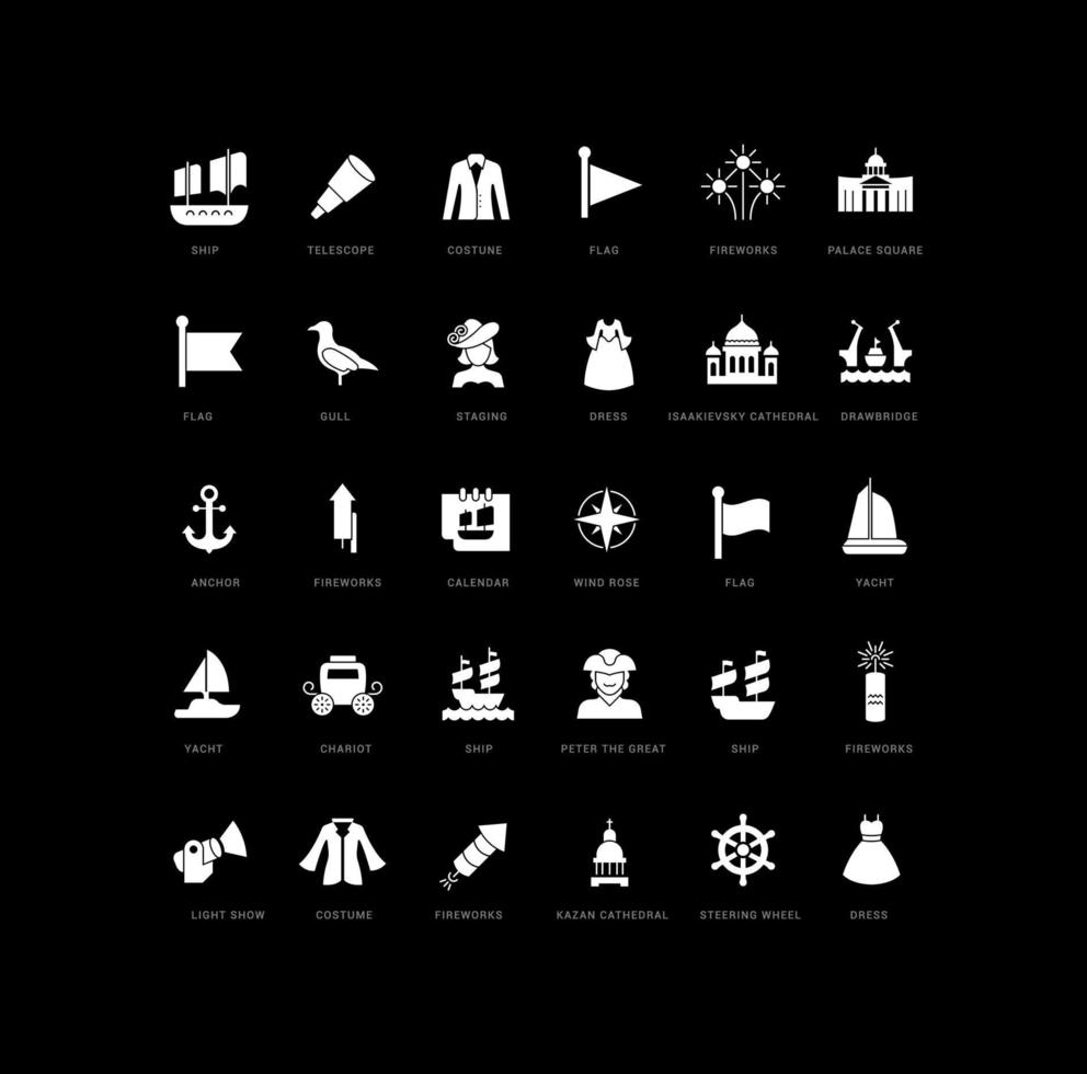 Vector Simple Icons of Scarlet Sails