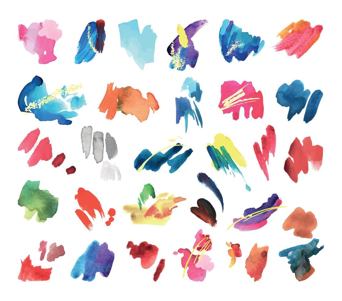 Watercolor Stains Collection vector