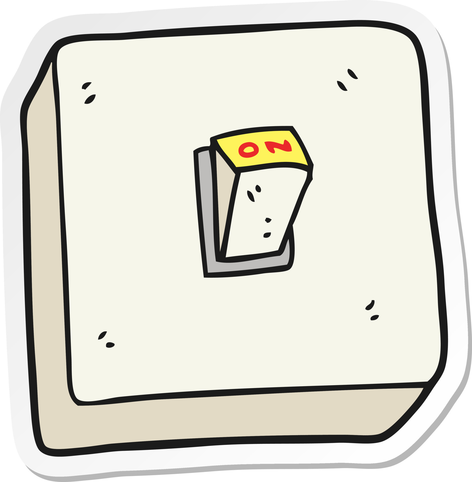pegatina de un interruptor de luz de dibujos animados 10562425 Vector