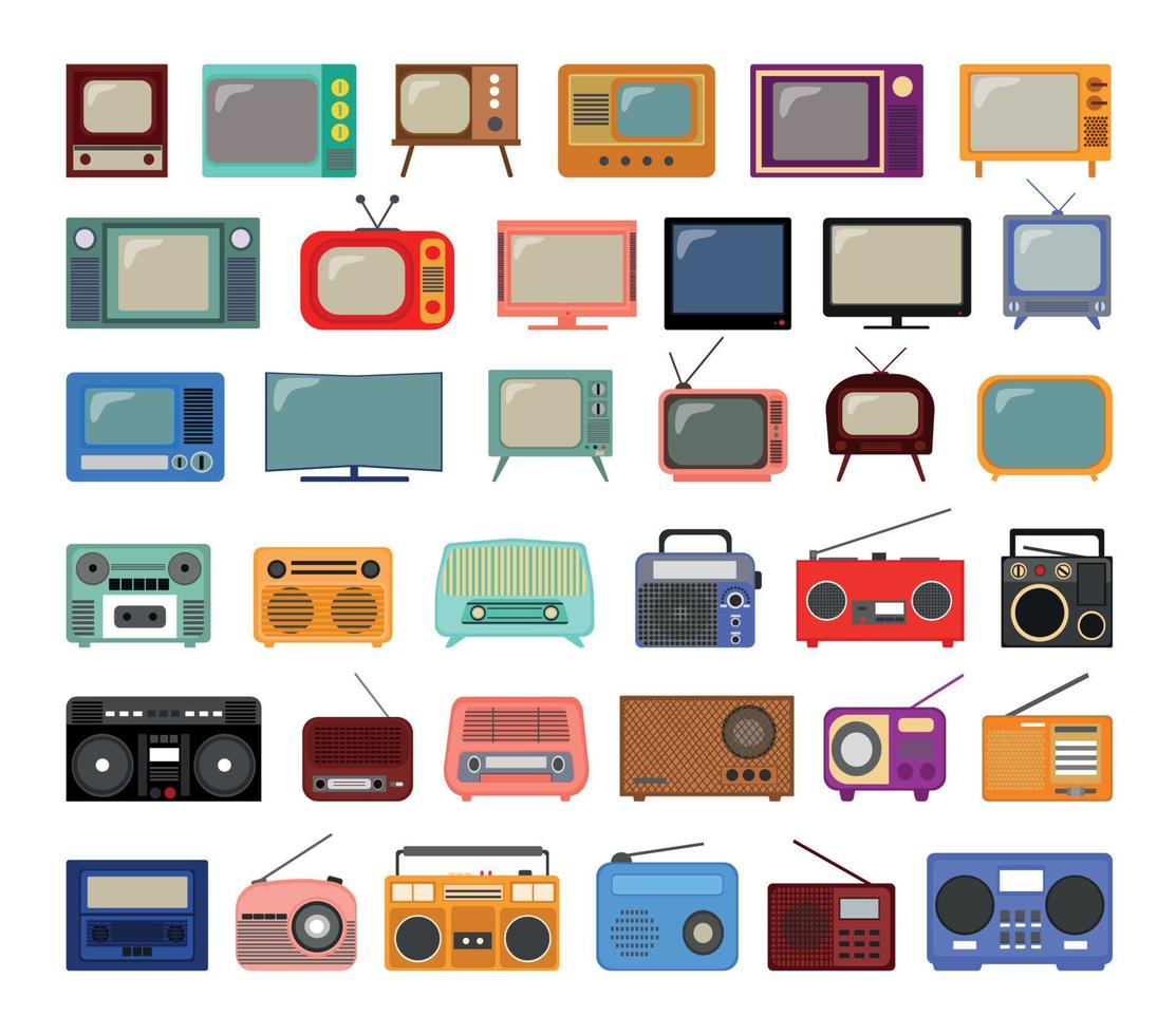 TV and Radio Collection vector