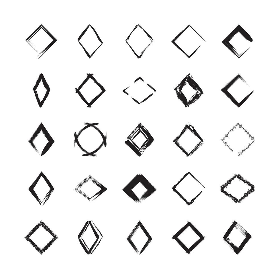 colección de marcos de rombos texturizados vector