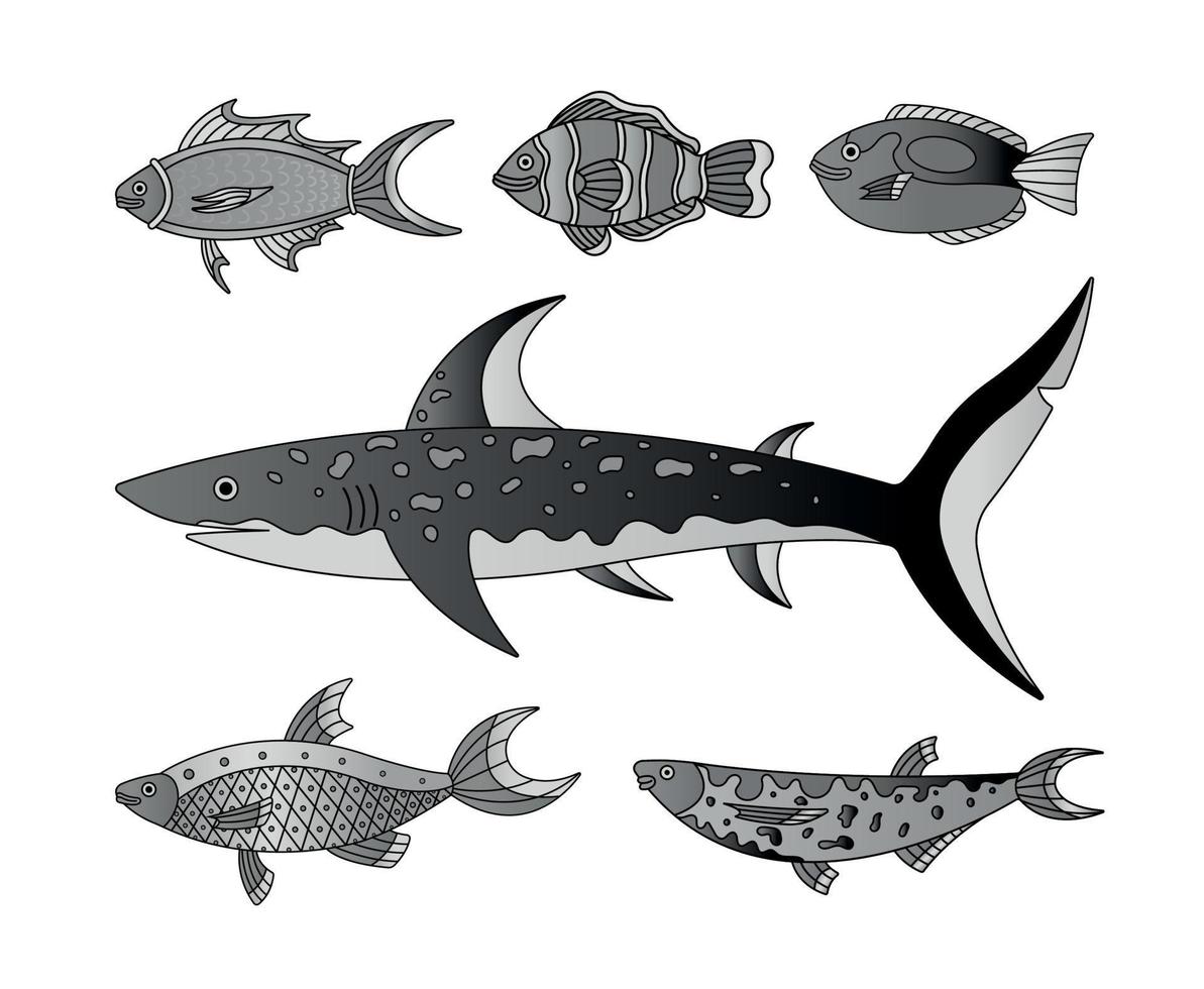 Vector Collection of the Fishes