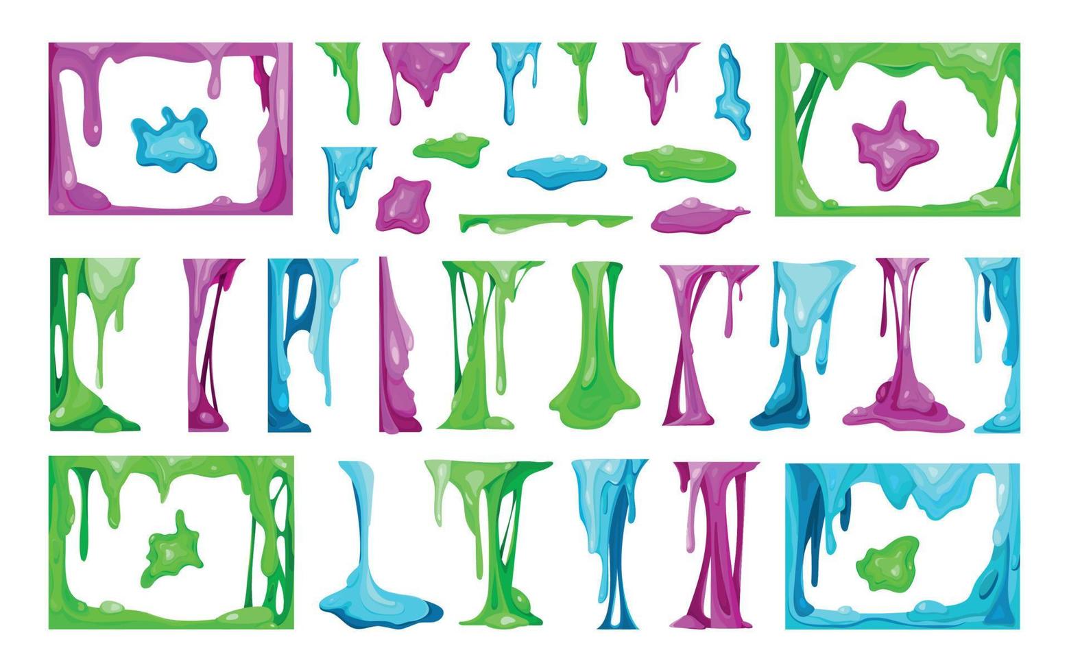 Slime Set of Different Colors vector