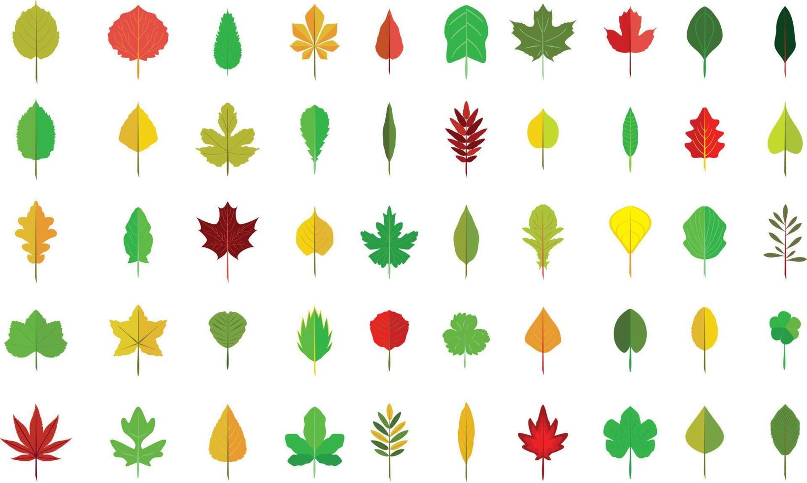 colección de hojas de otoño vector