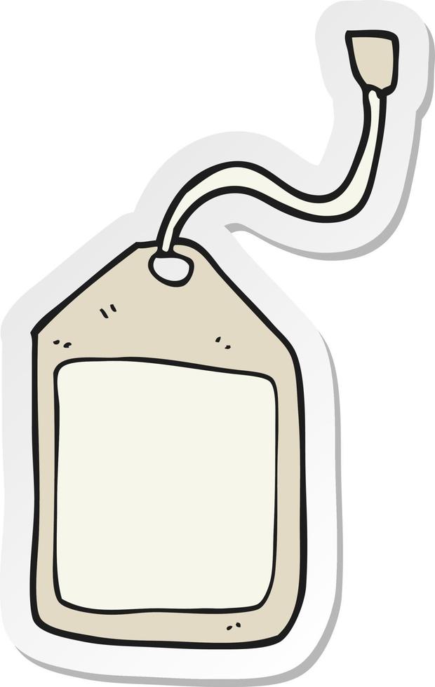 sticker of a cartoon luggage tag vector