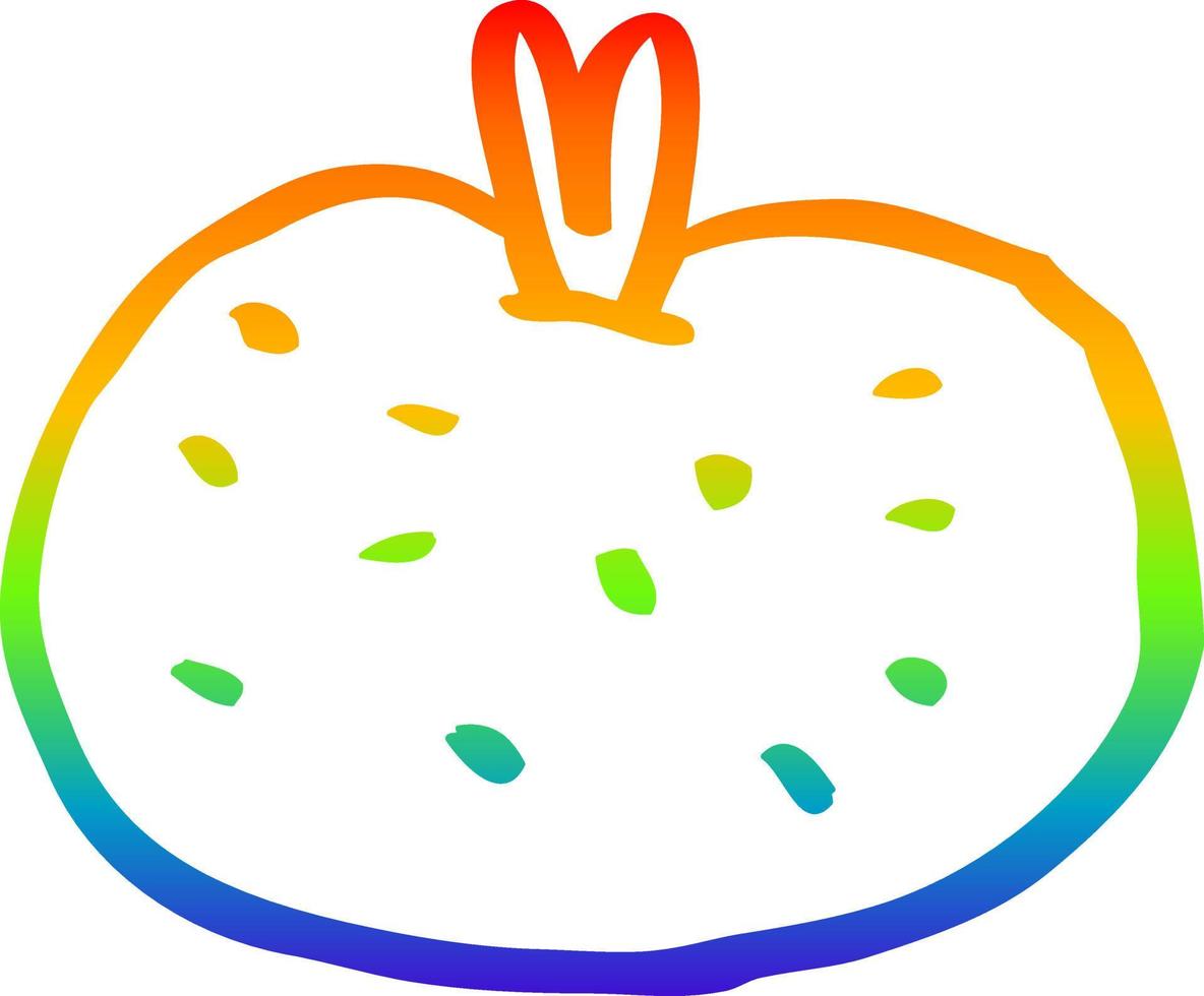 arco iris gradiente línea dibujo dibujos animados orgánico naranja vector