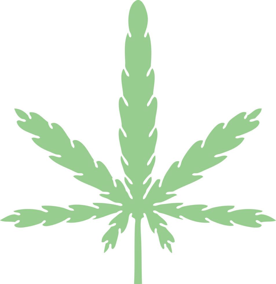 quirky hand drawn cartoon marijuana vector